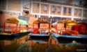 The Colourful fleet of boats in Xochimilco