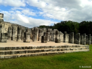 Columns in the Temple of a Thousand Warriors, Chichén Itzá!